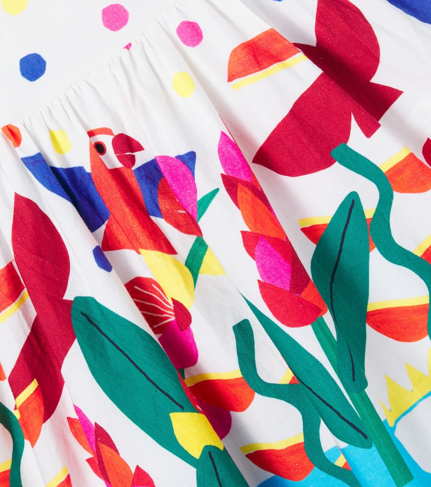 Fabula Fábula Rainha Das Águas Printed Cotton Dress In Multi