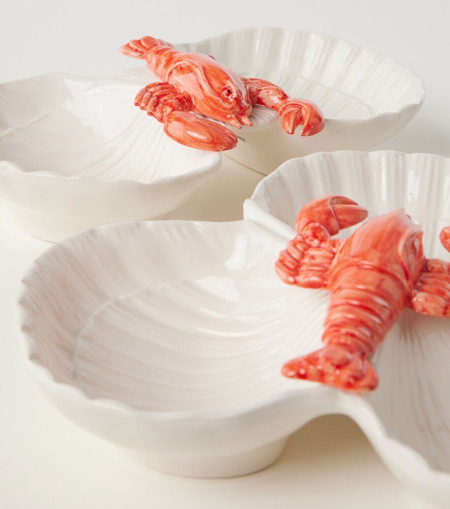  Les-ottomans Les-ottomans Lobster Ceramic Appetizer Plate 