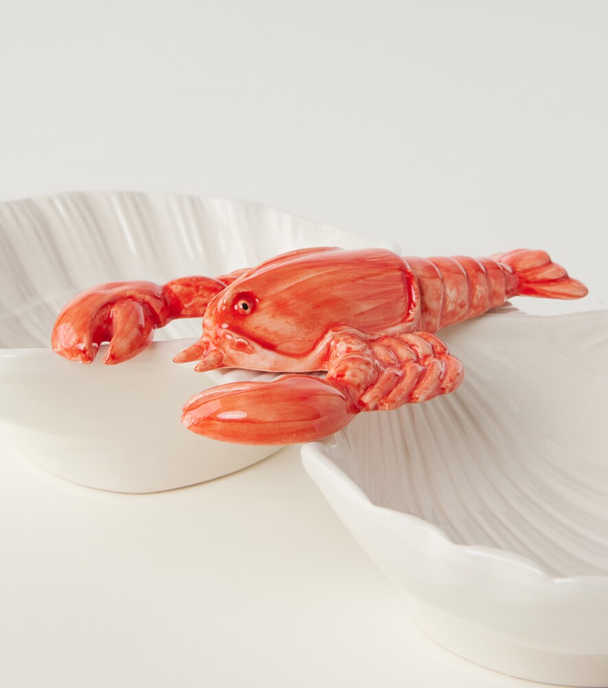  Les-ottomans Les-ottomans Lobster Ceramic Appetizer Plate 