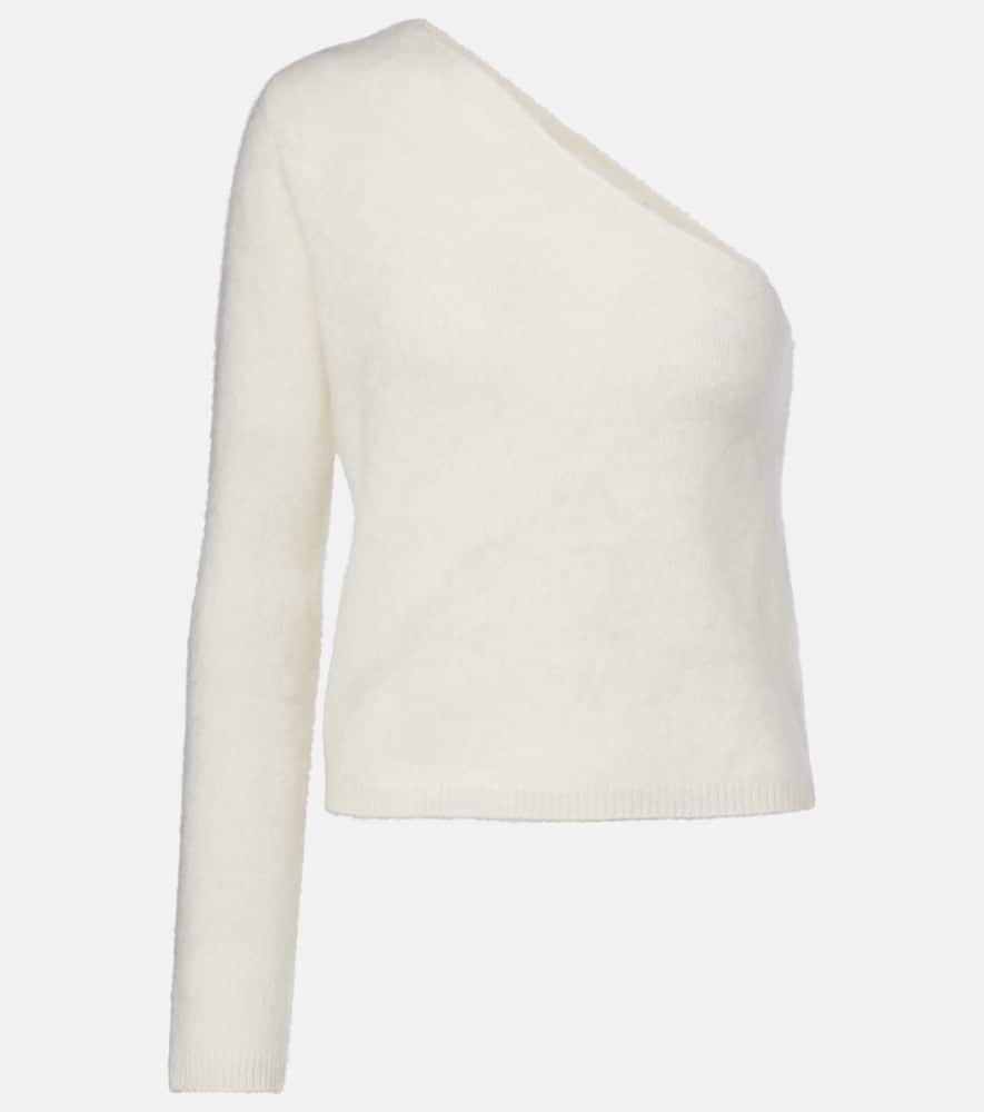 Lisa Yang Dae One-shoulder Cashmere Top In White