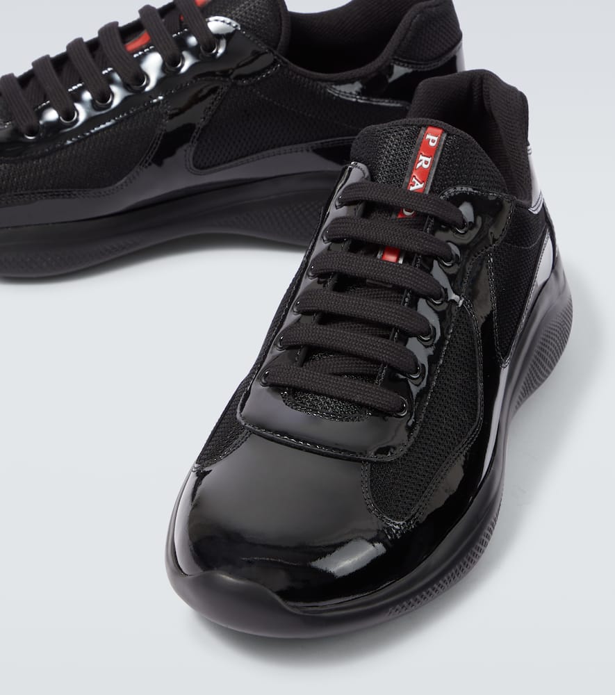 Prada Fabric And Leather America S Cup Sneakers