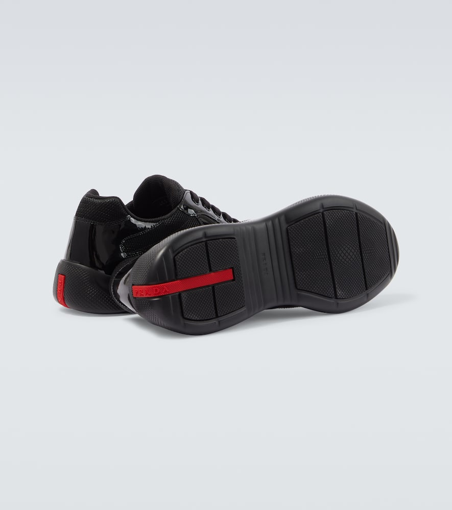 Prada Fabric And Leather America S Cup Sneakers