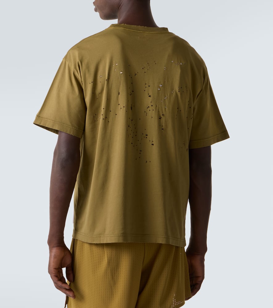 Satisfy Mothtech Printed Cotton Jersey T-shirt In Brown