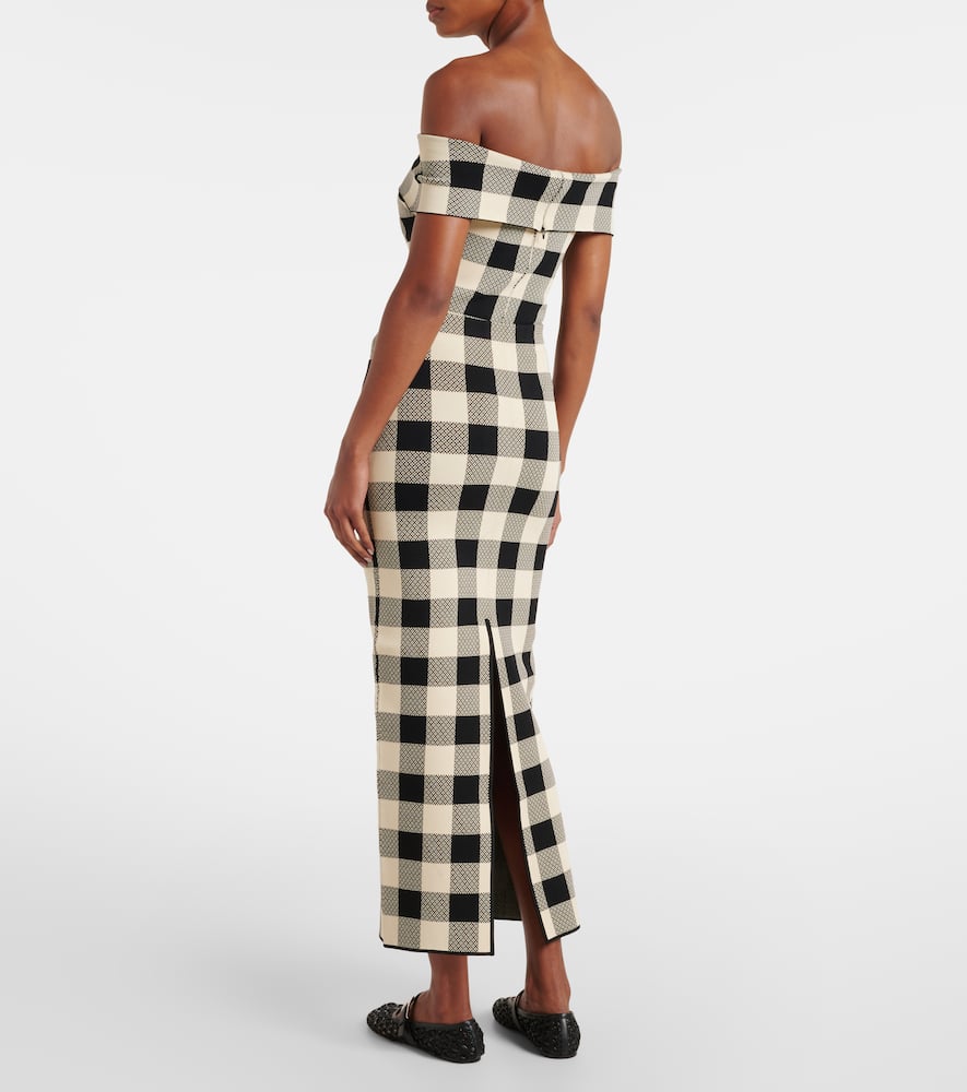 Posse Pippa Checked Maxi Skirt In Multi