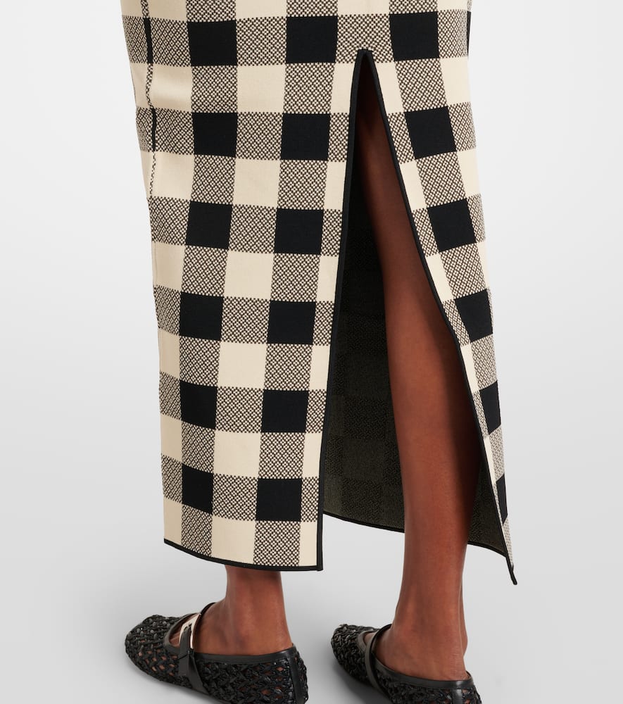 Posse Pippa Checked Maxi Skirt In Multi