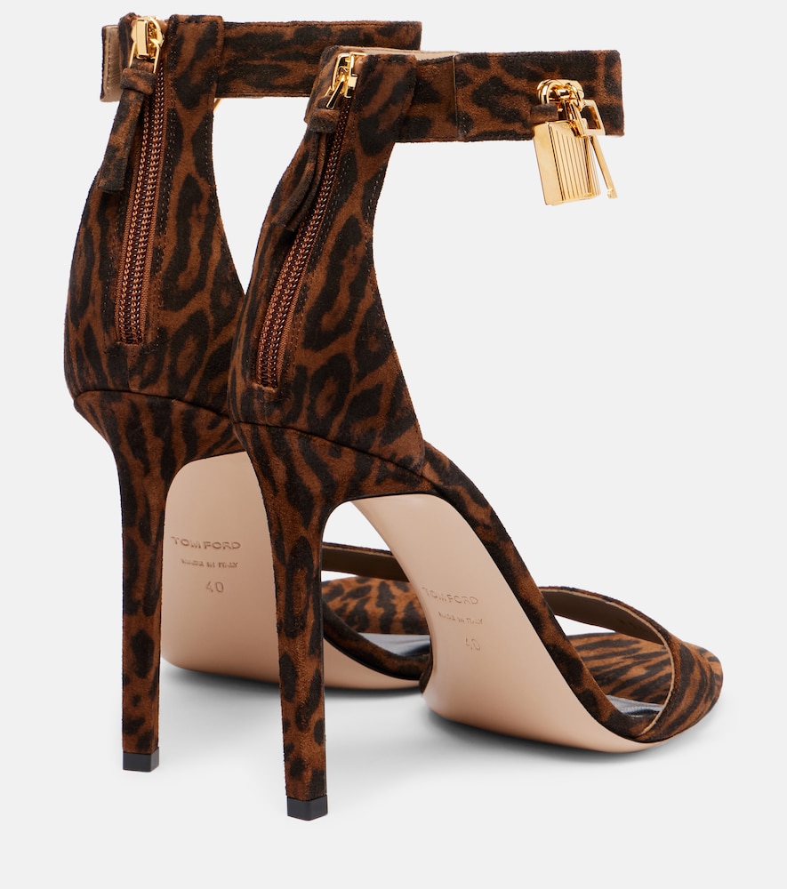  Tom Ford Tom Ford 105 Leopard-print Leather Sandals 