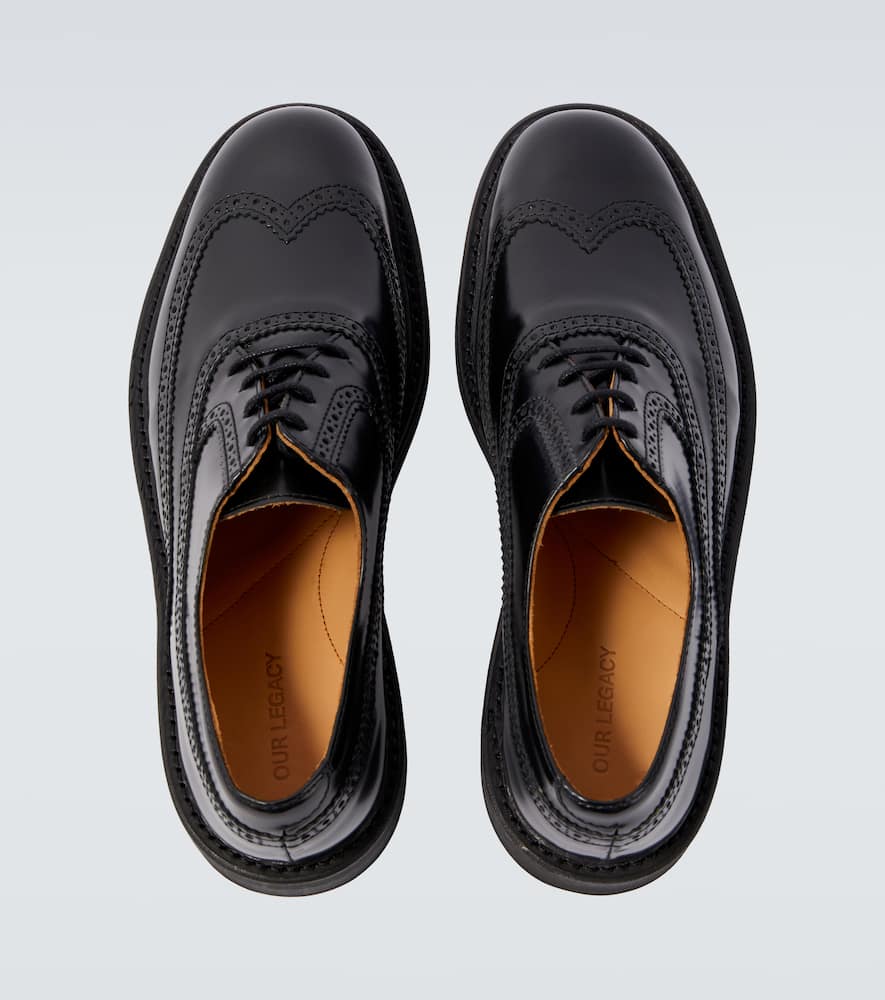 Our Legacy Uniform Parade Leather Derby Shoes In Black