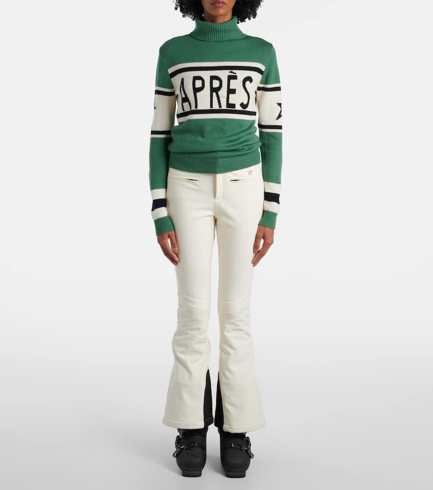 Perfect Moment Schild Wool Turtleneck Sweater In Green