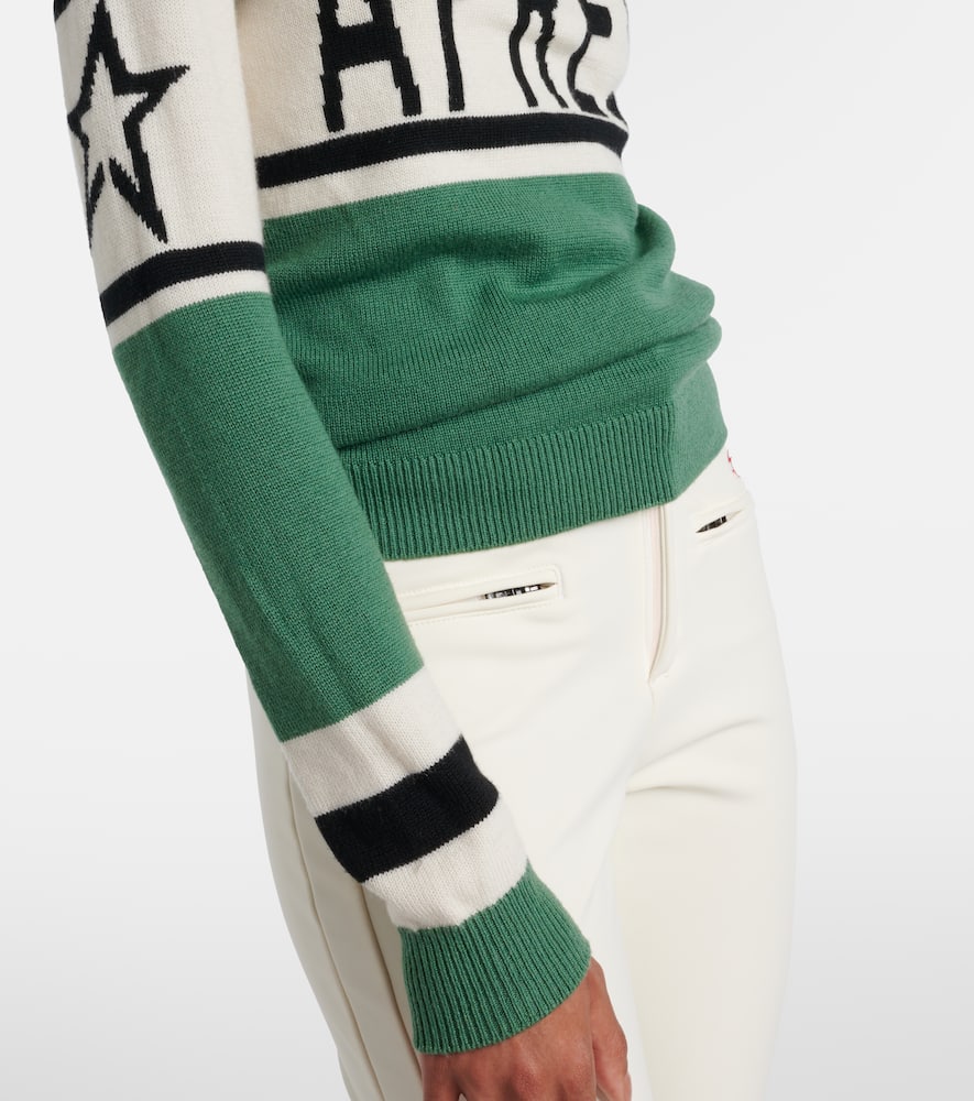 Perfect Moment Schild Wool Turtleneck Sweater In Green