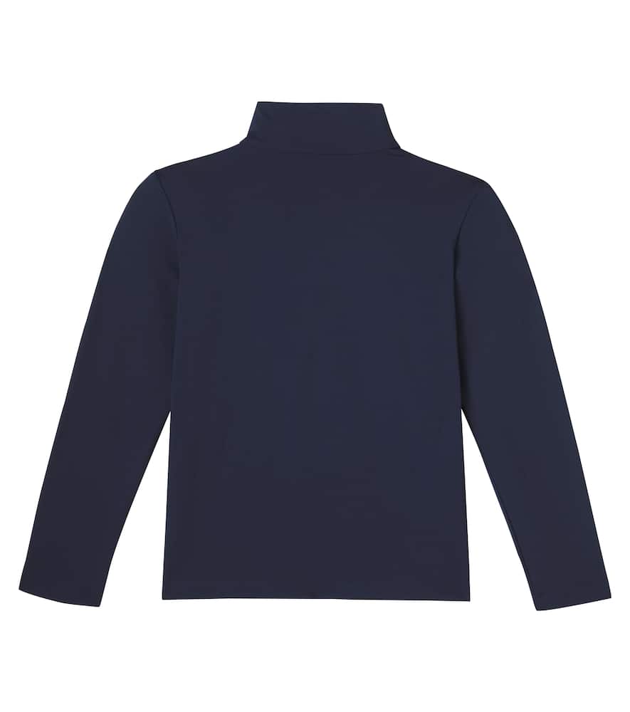 Bogner Benno Printed Half-zip Technical Top In Blue