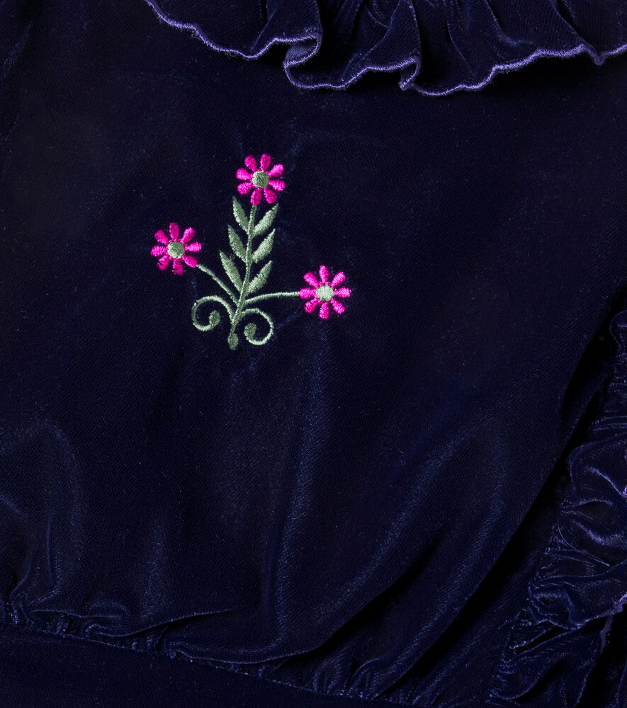  The New Society The New Society Besticktes Kleid Abril Aus Samt 