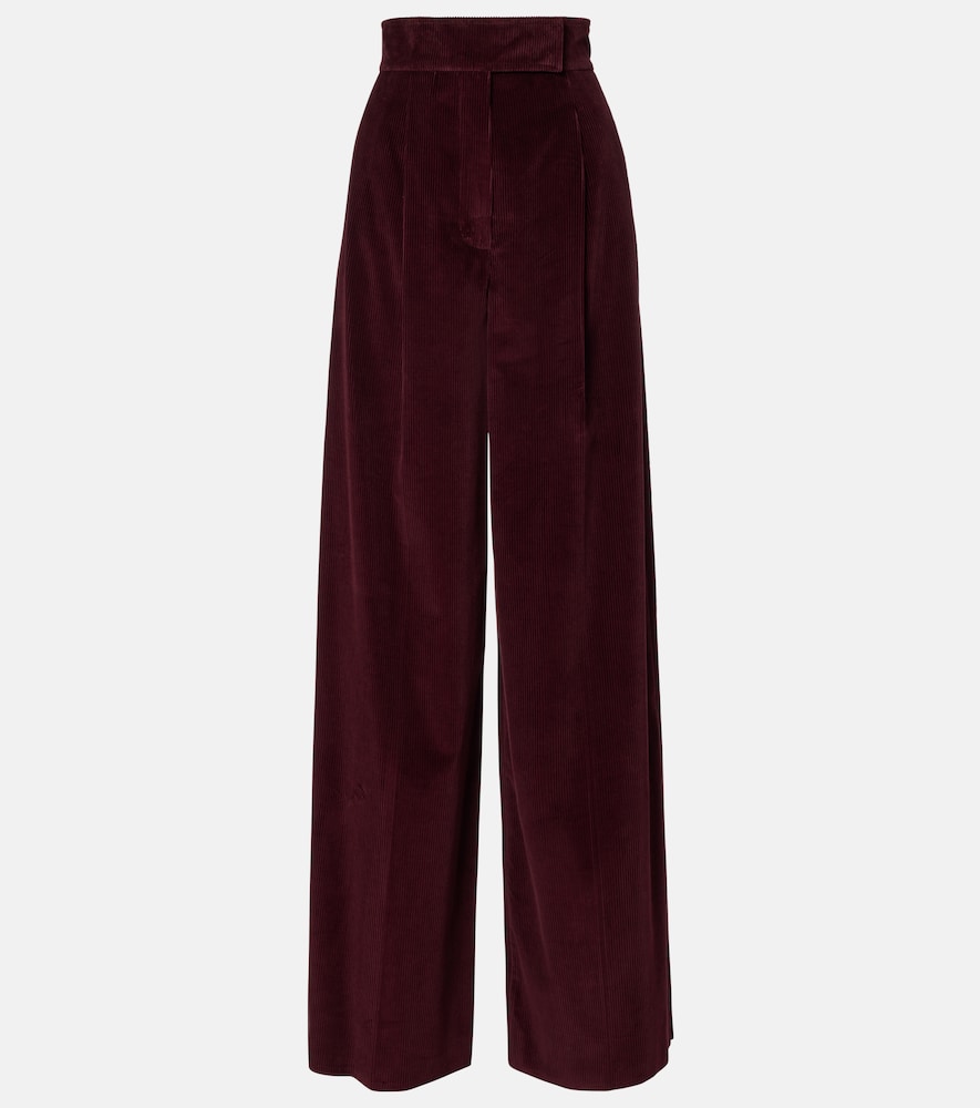 Max Mara High-rise cotton corduroy wide-leg pants