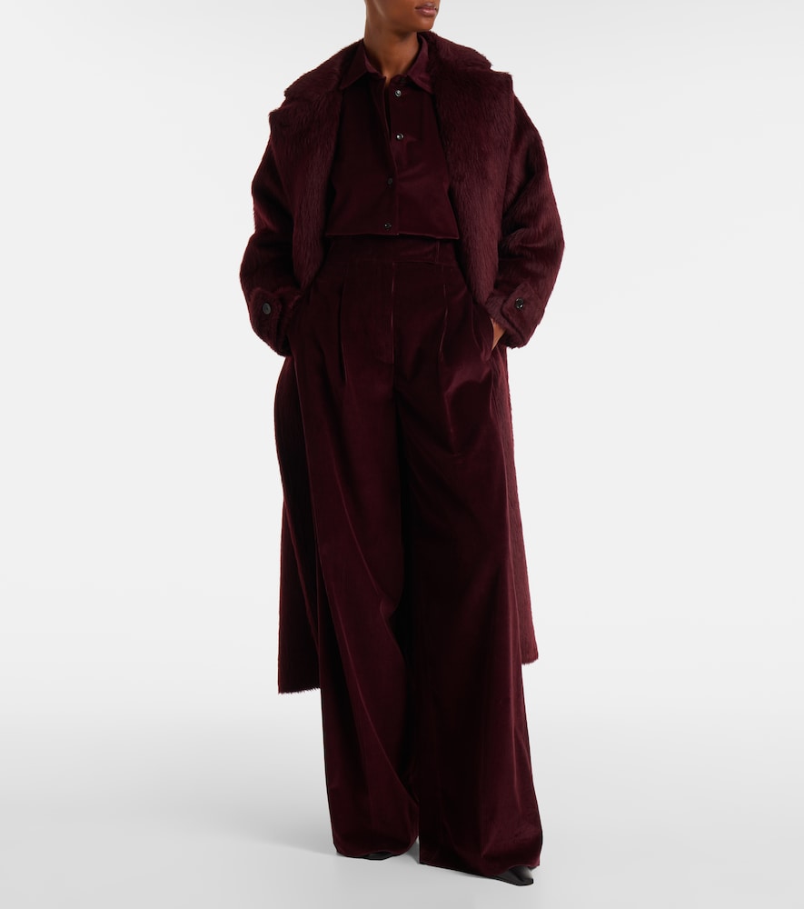  Max Mara Max Mara Weite High-rise-hose Aus Baumwoll-cord 