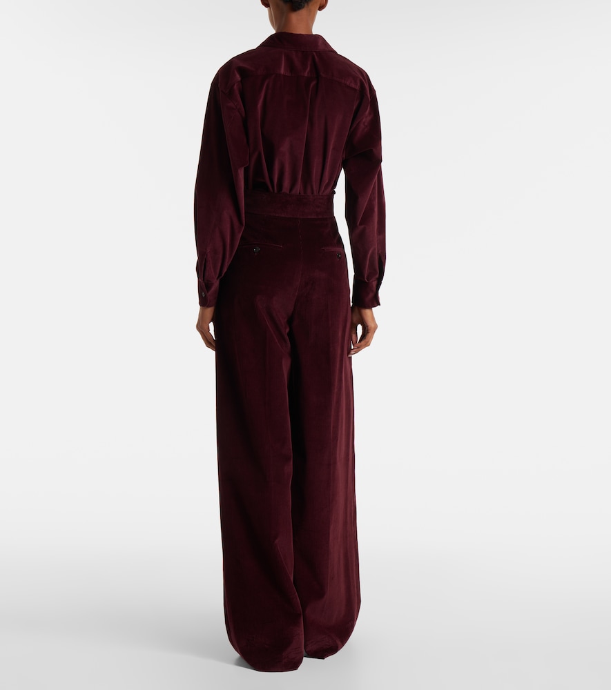  Max Mara Max Mara Weite High-rise-hose Aus Baumwoll-cord 