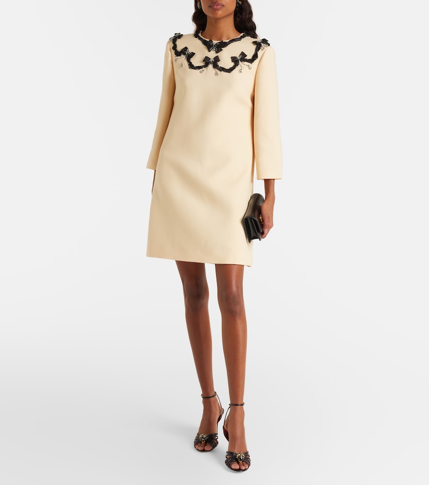 Valentino Crepe Couture embellished minidress