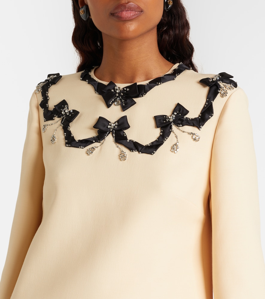  Valentino Valentino Verziertes Minikleid Aus Crepe Couture 