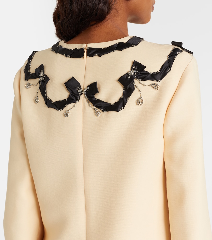  Valentino Valentino Verziertes Minikleid Aus Crepe Couture 