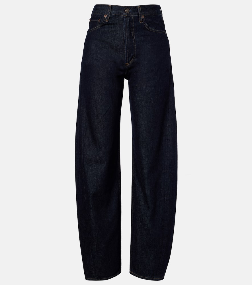 Agolde Luna High-rise Barrel-leg Jeans In Blue