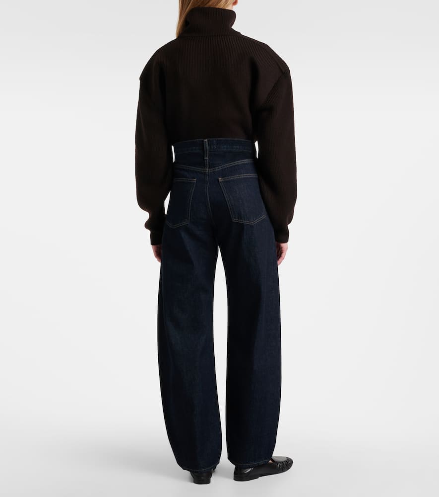 Agolde Luna High-rise Barrel-leg Jeans In Black