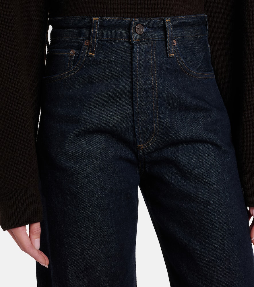 Agolde Luna High-rise Barrel-leg Jeans In Black