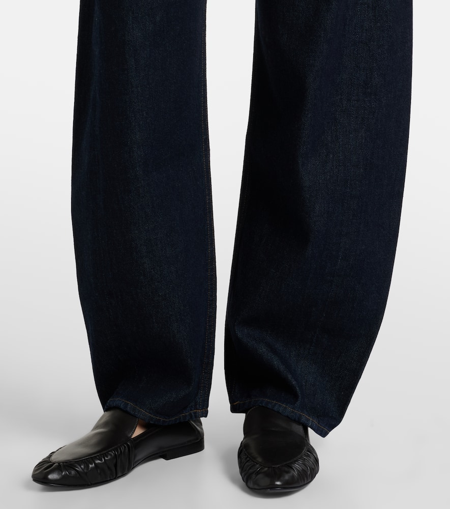Agolde Luna High-rise Barrel-leg Jeans In Black