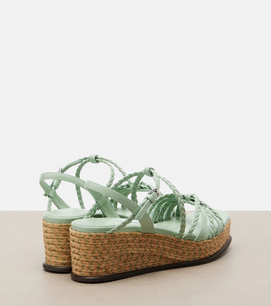  Jimmy Choo Jimmy Choo Espadrille-wedges Nyra Aus Leder 