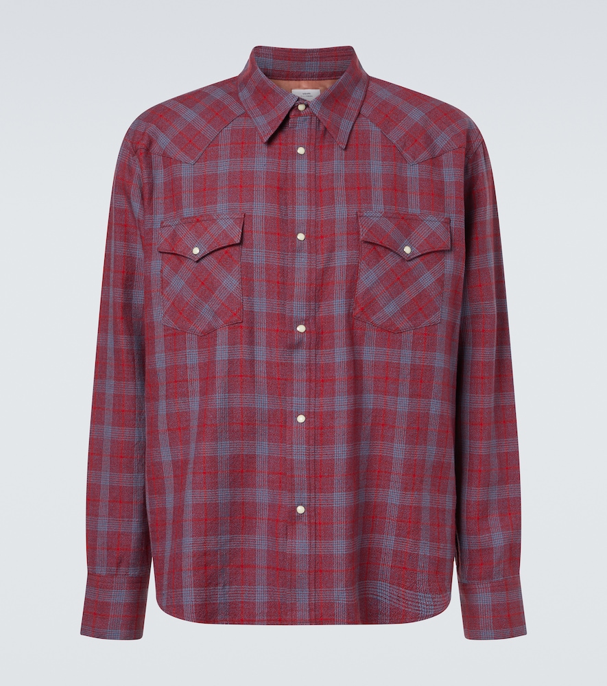 Visvim Four Corners Checked Wool and Linen Shirt