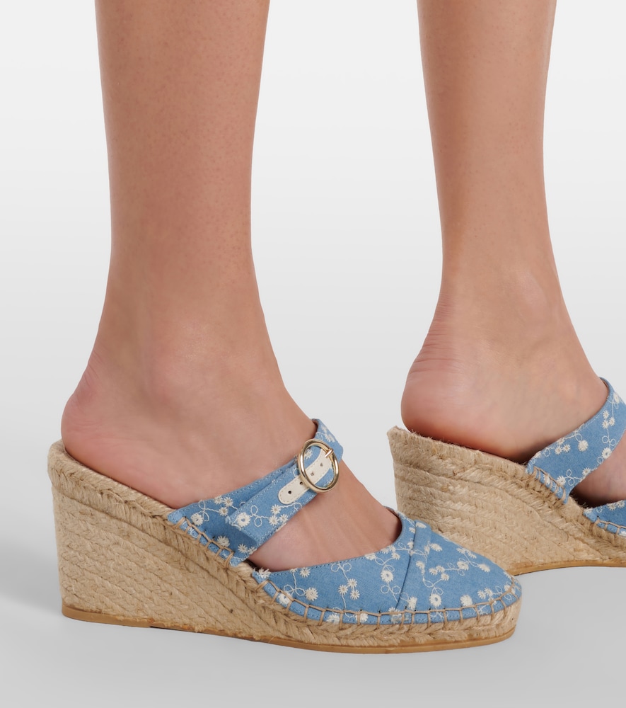 Malone Souliers Farah denim espadrille wedges