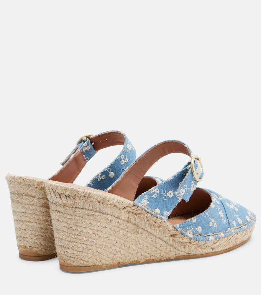  Malone Souliers Malone Souliers Farah Denim Espadrille Wedges 