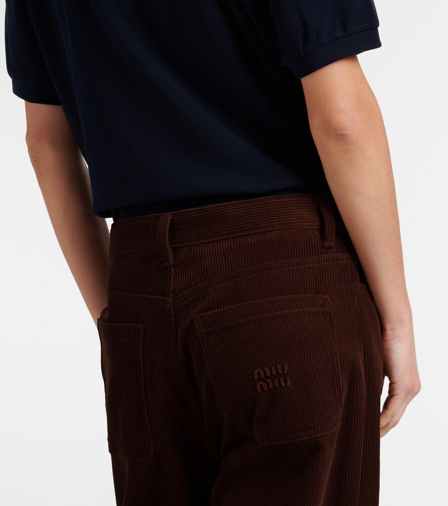  Miu Miu Miu Miu Weite Hose Aus Baumwoll-cord 