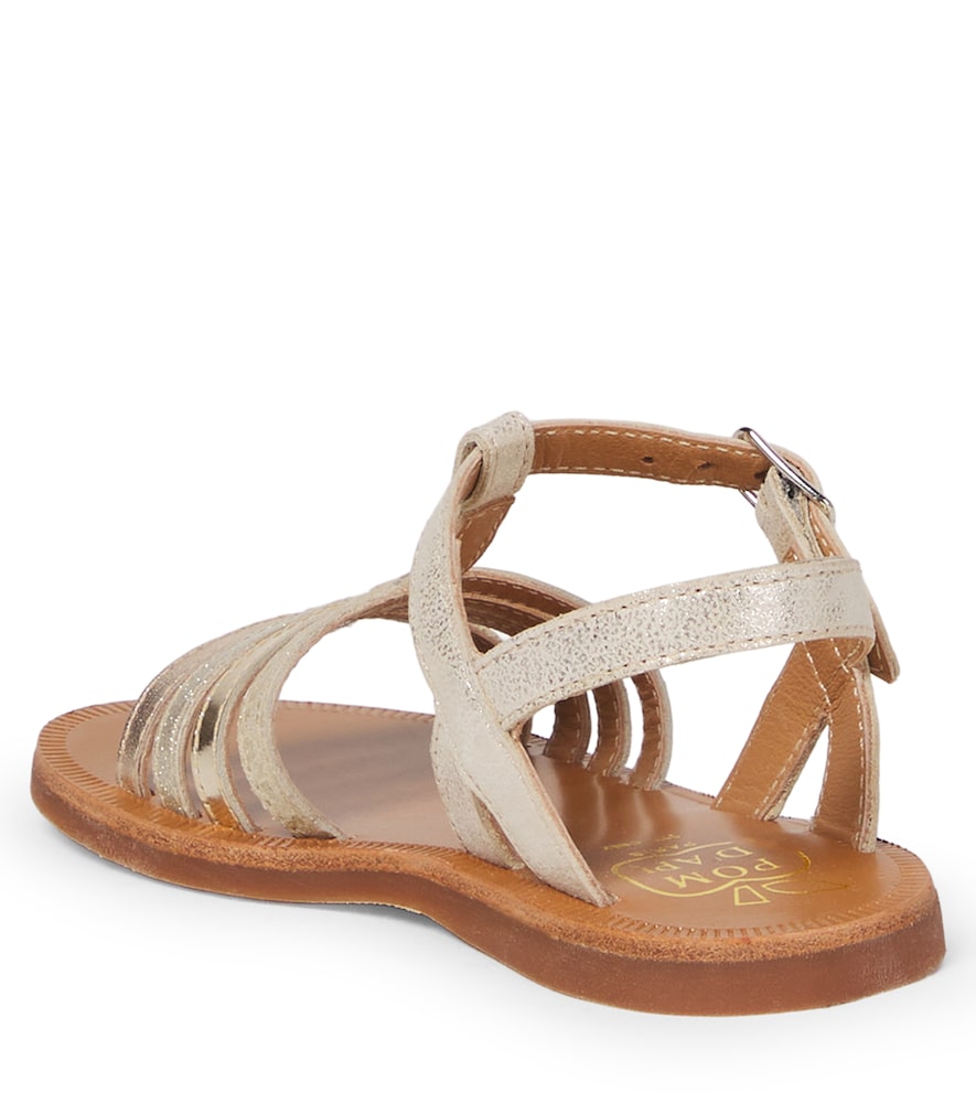  Pom D'api Pom D'api Sandalen Plagette New Aus Leder Mit Glitter 