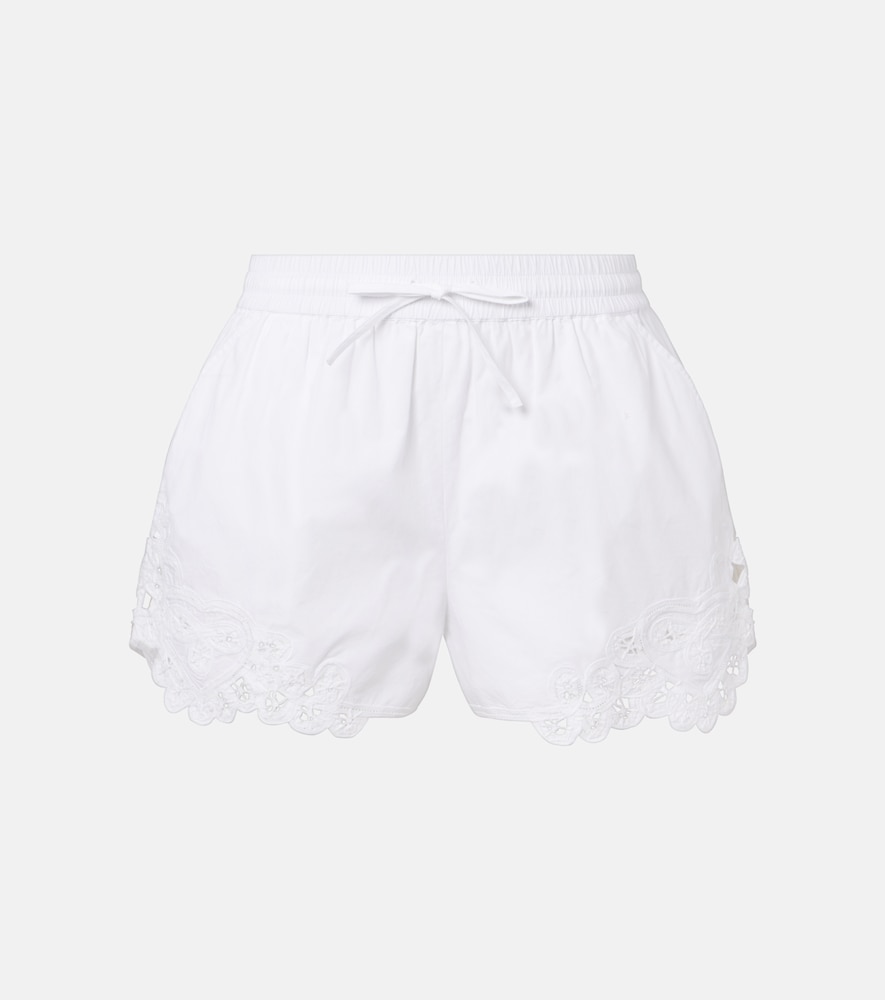 Veronica Beard Vivaldi embroidered cotton shorts