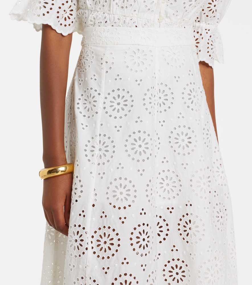 The Deco Broderie Anglaise Cotton Midi