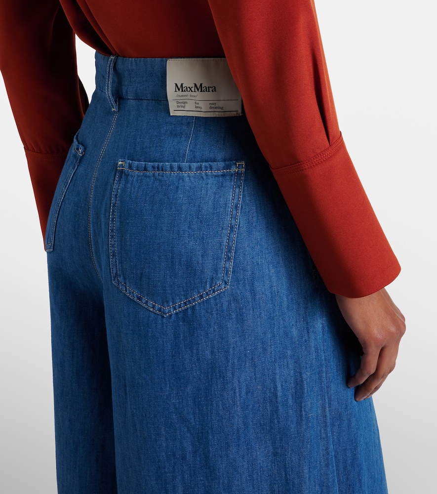  's Max Mara 's Max Mara Jeans Anchos Nastro Cropped 