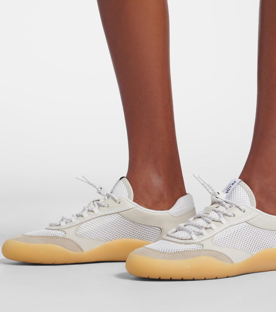 Prada Speedrock leather-trimmed sneakers