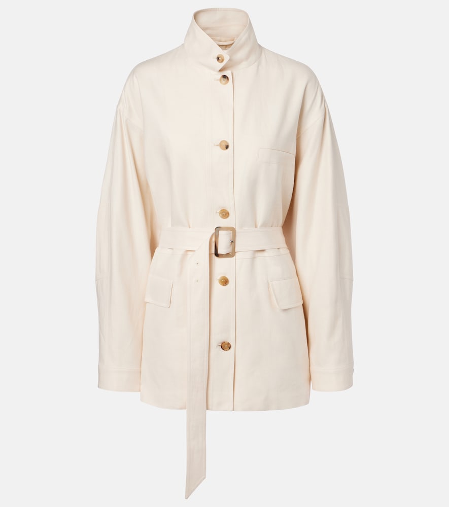 Loro Piana Loro Piana Belted linen and wool jacket　ロロピアーナ ベルト付きリネン＆ウールジャケット