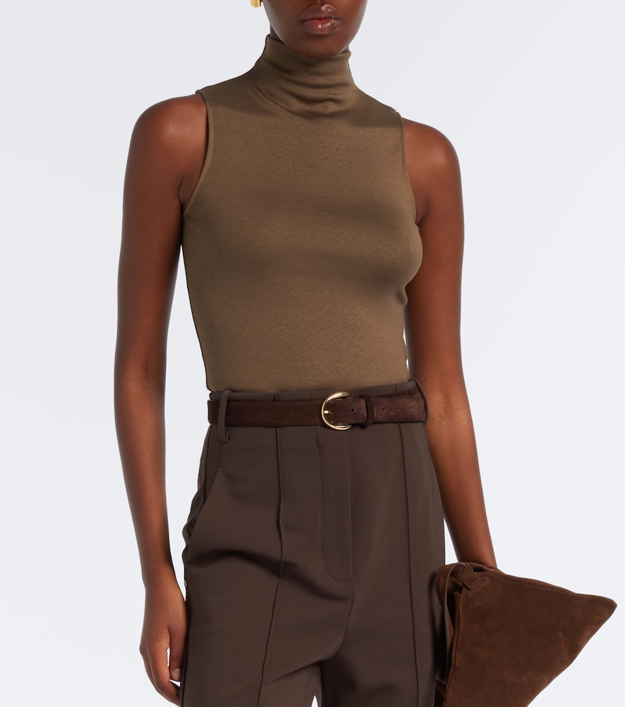 Collection Silk-Blend Turtleneck Top