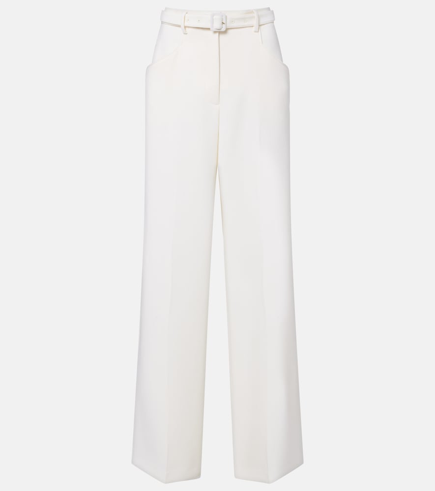 Gabriela Hearst Norman belted virgin wool wide-leg pants