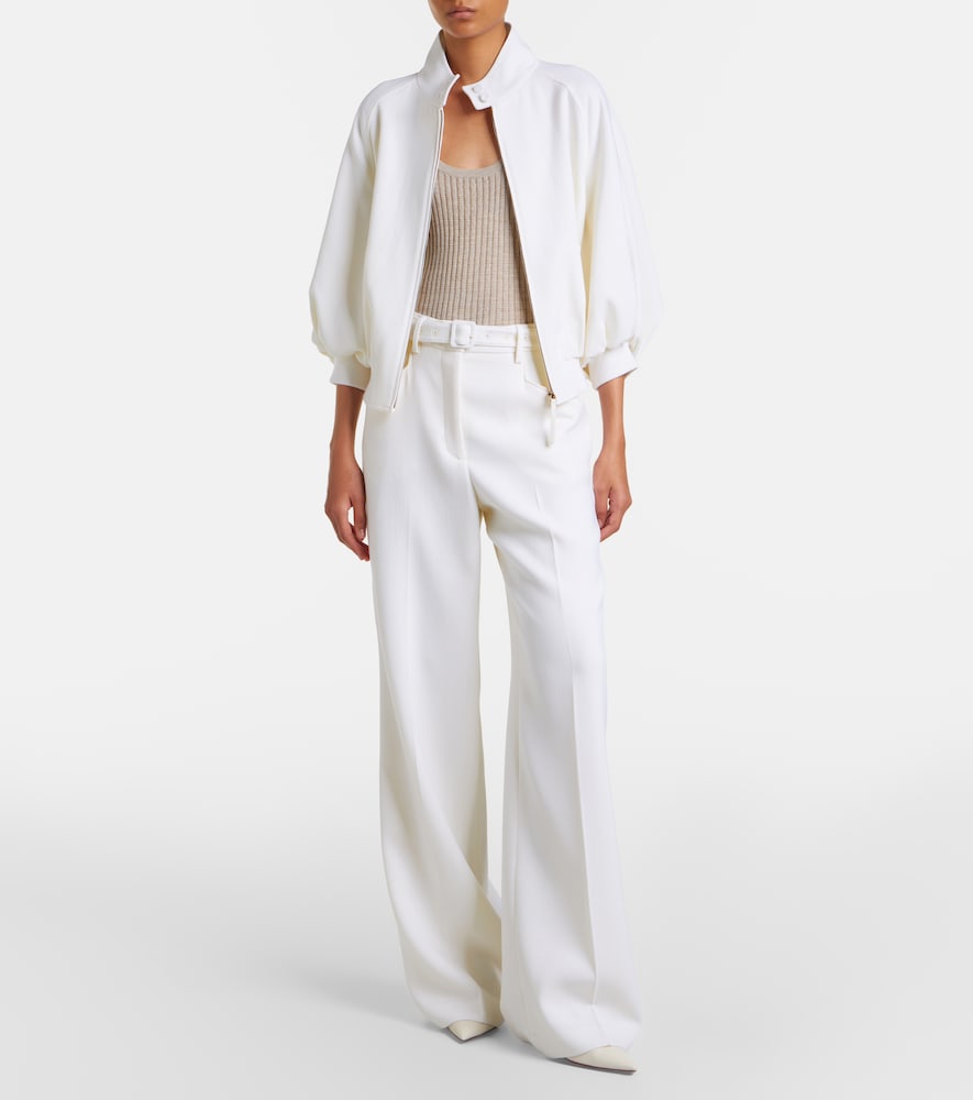 Gabriela Hearst Norman belted virgin wool wide-leg pants