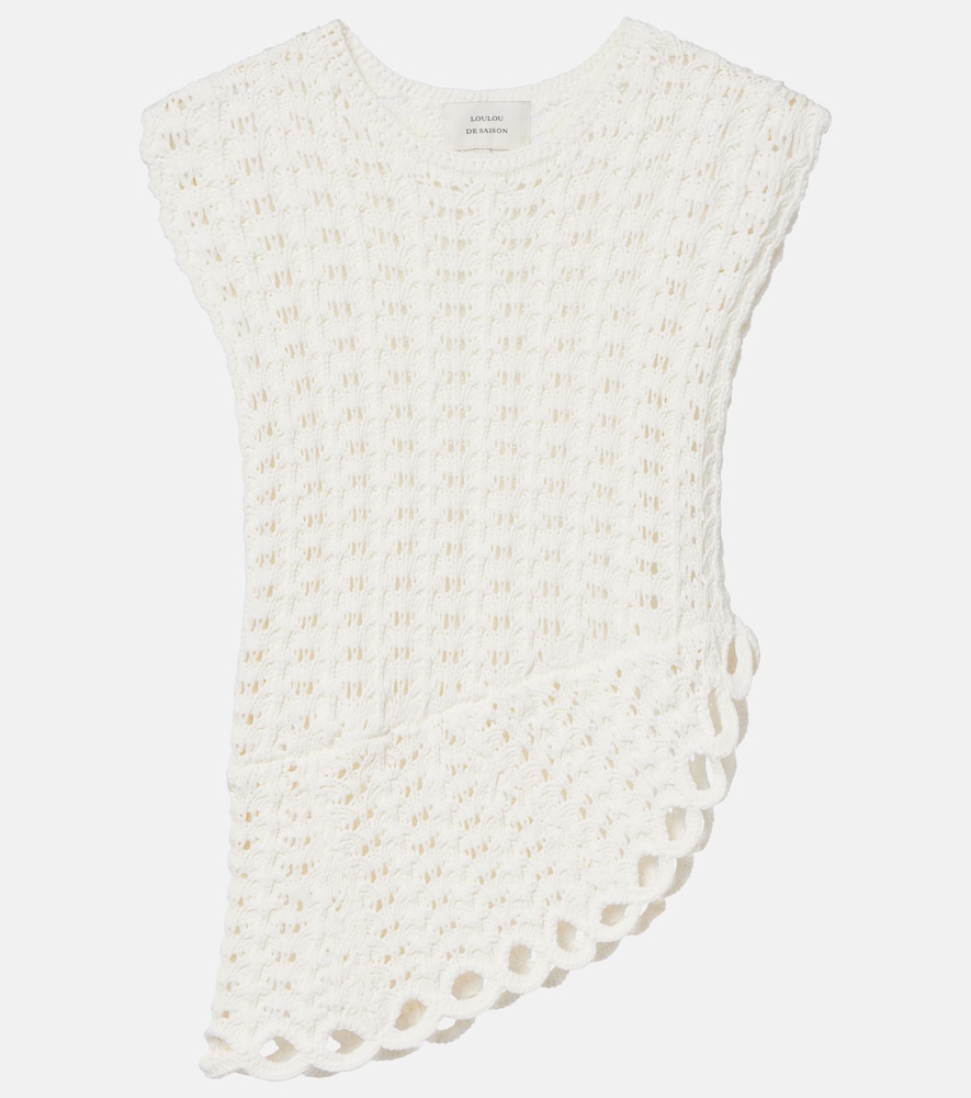 Loulou de Saison Saez asymmetric scalloped crochet top | Thumbnail 7 Loulou de Saison Saez asymmetric scalloped crochet top | Thumbnail 7