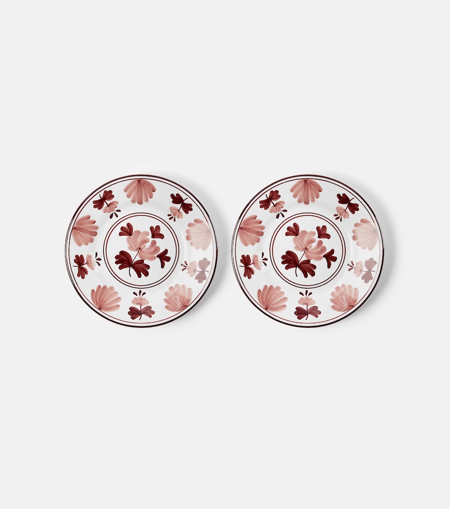 Cabana Blossom set of 2 ceramic dessert plates | Thumbnail 4
