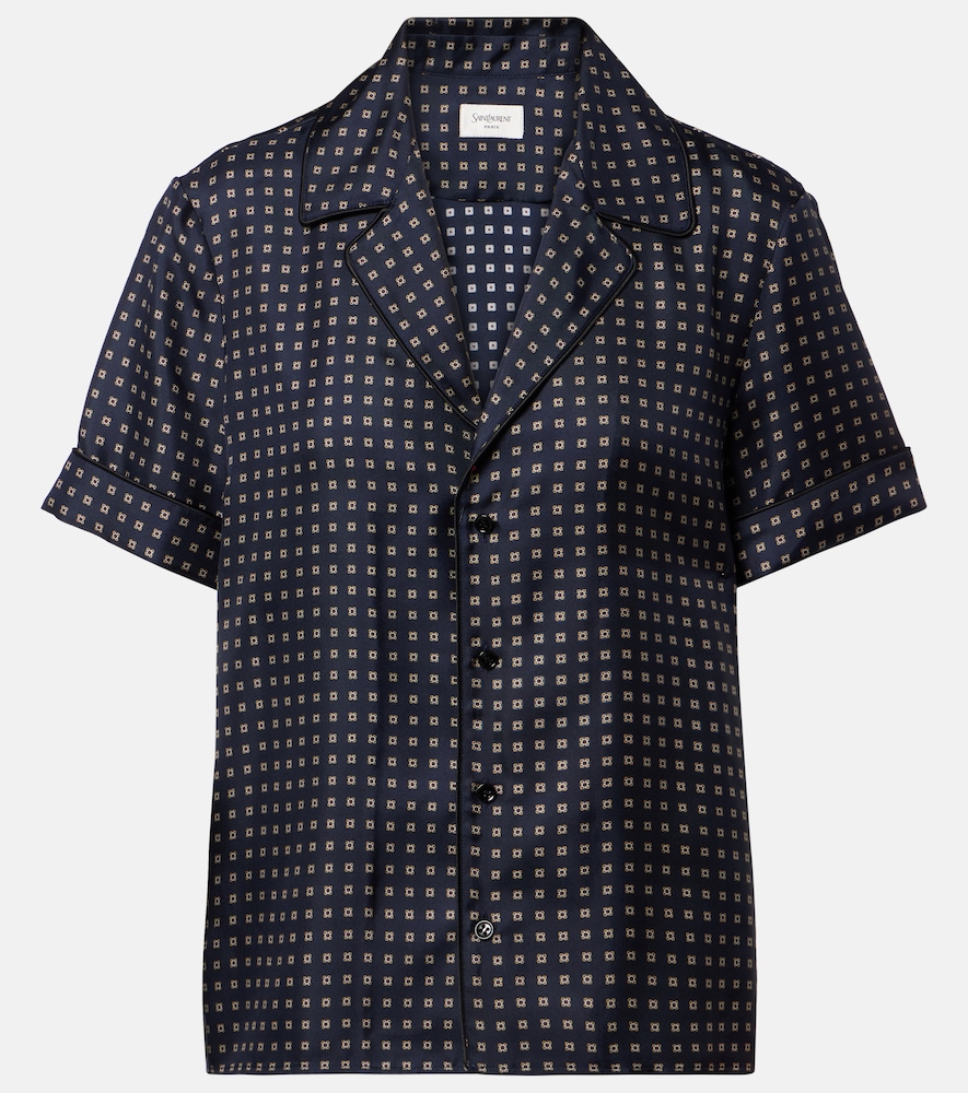 Saint Laurent Printed silk satin pajama shirt | Thumbnail 6 Saint Laurent Printed silk satin pajama shirt | Thumbnail 6