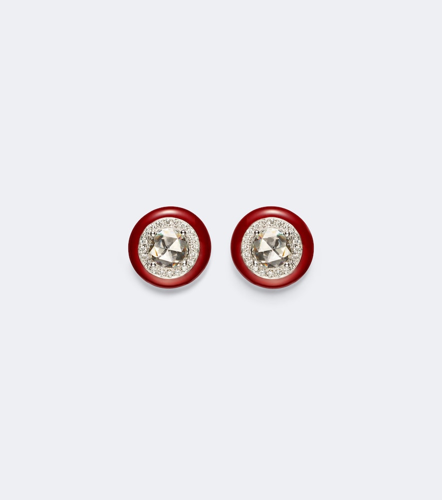 Ohrringe Candy Dots aus 18kt Weißgold mit Diamanten