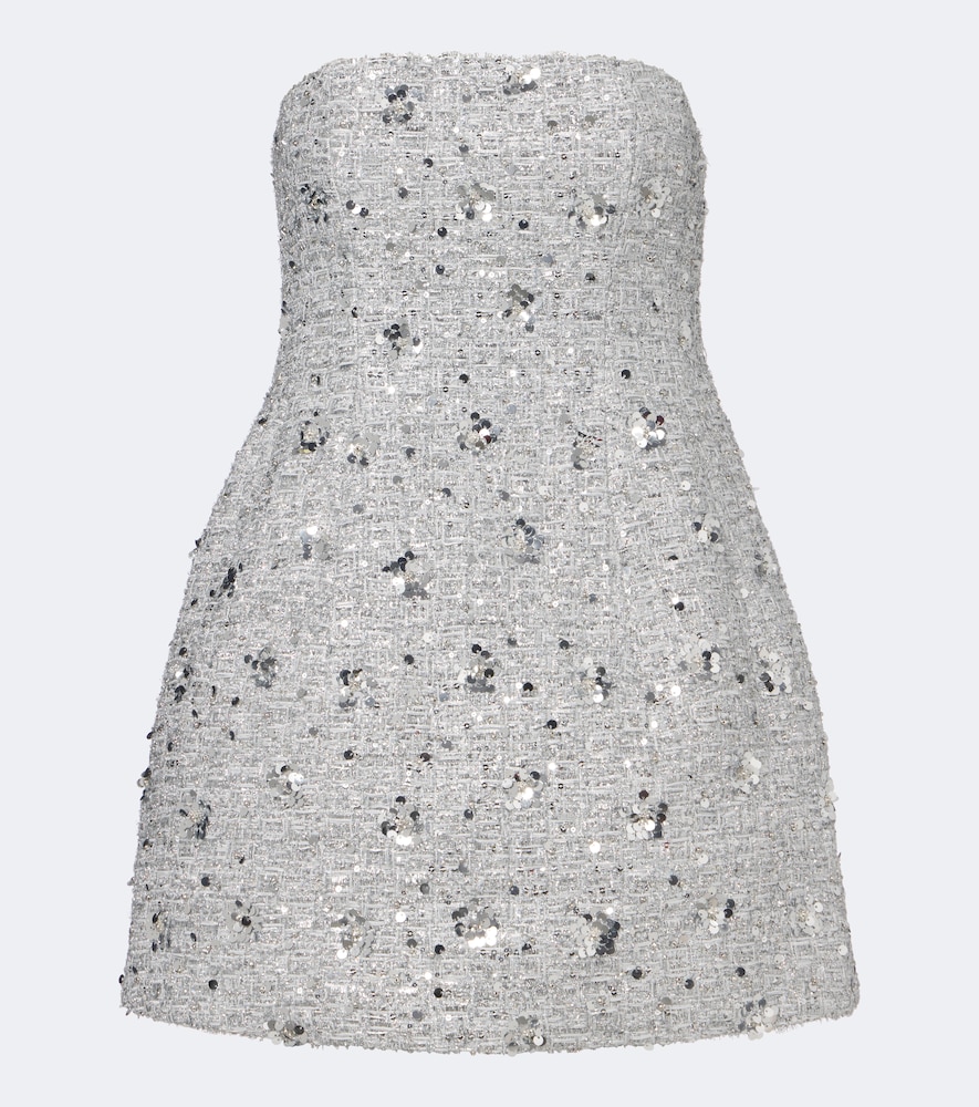 Kit sequined tweed bustier dress