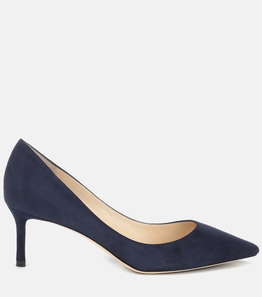 Shop Jimmy Choo Romy 60 Suede Pumps In Blue