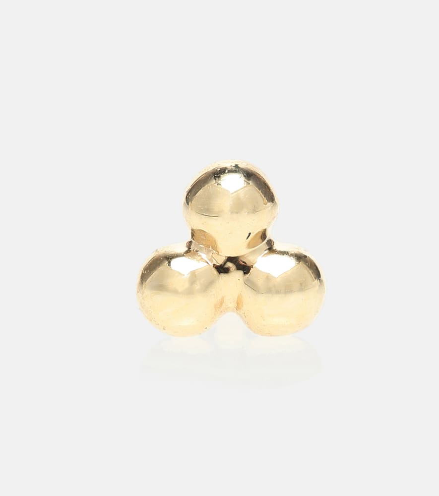 Maria Tash Three Ball Trinity 14kt gold single earring