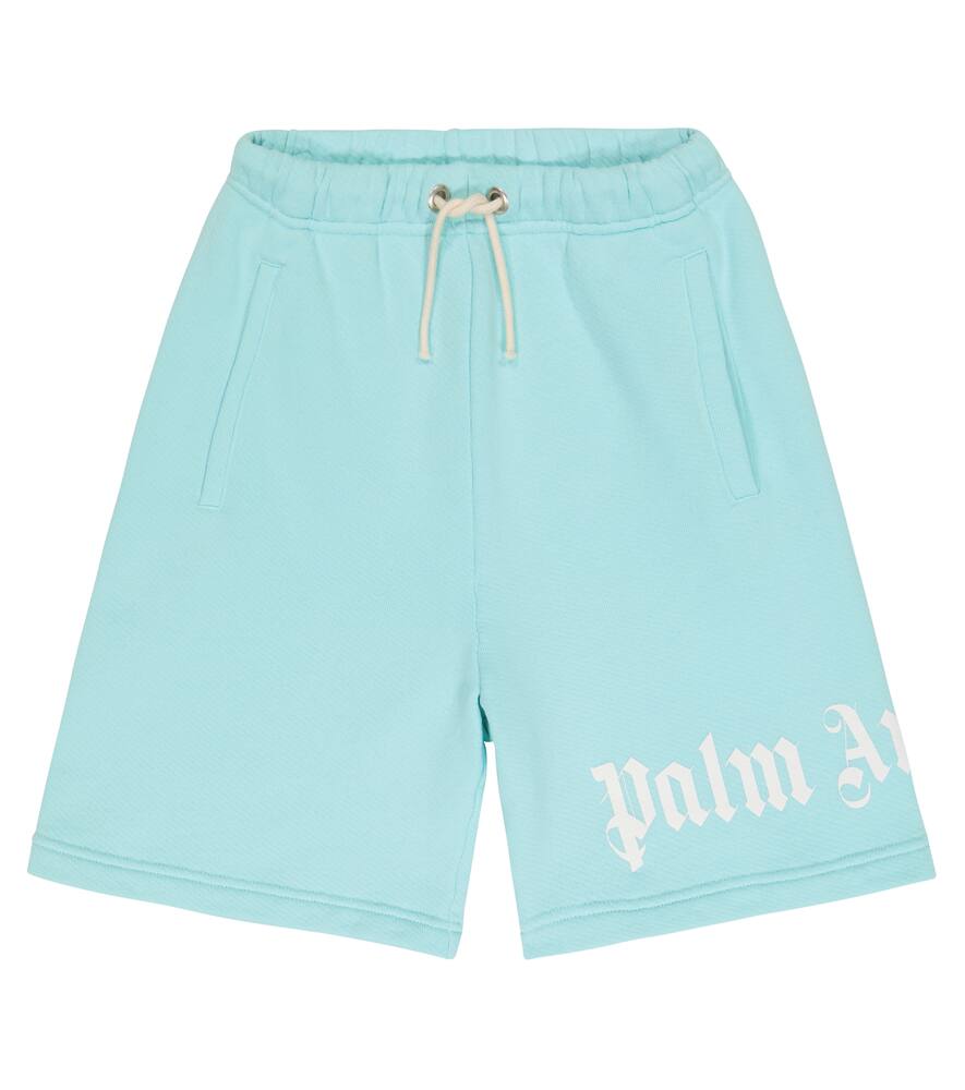Palm Angels Kids Logo cotton shorts