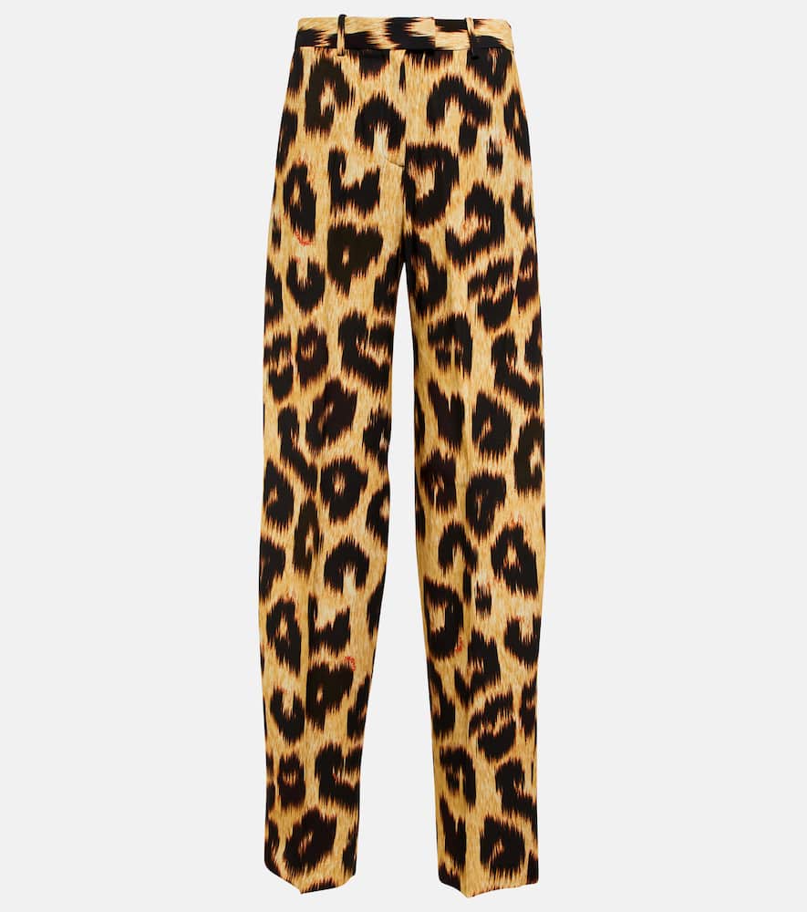 The Attico High-rise leopard-print pants