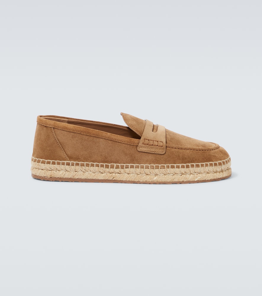 Shop Gianvito Rossi Lido Suede Espadrilles In Camel