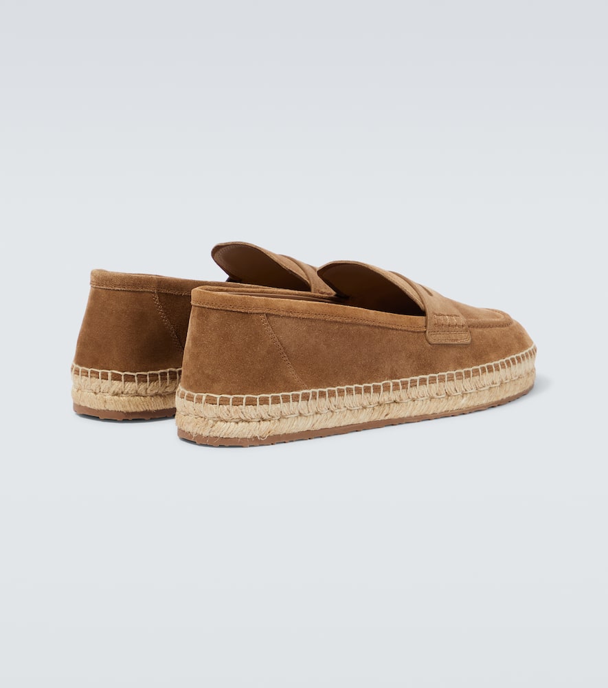 Shop Gianvito Rossi Lido Suede Espadrilles In Camel